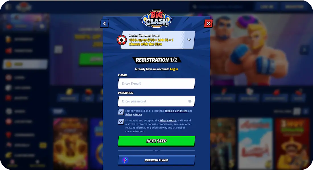 bigclash-casino-registration